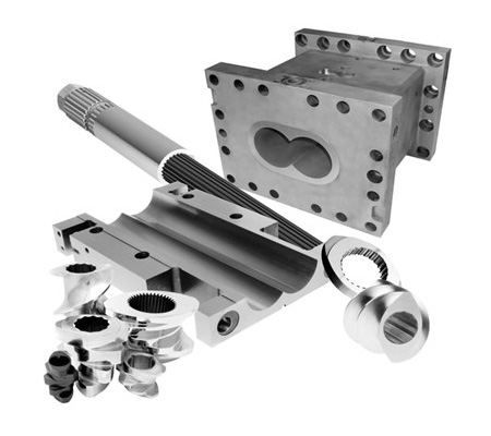 Screw elements, screw shaft and barrel
