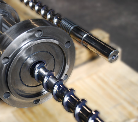 extruder feed screws and barrels, cylinders