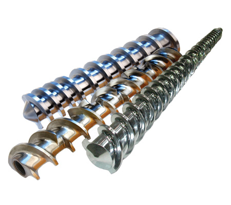 extruder screws of all single screw extruders