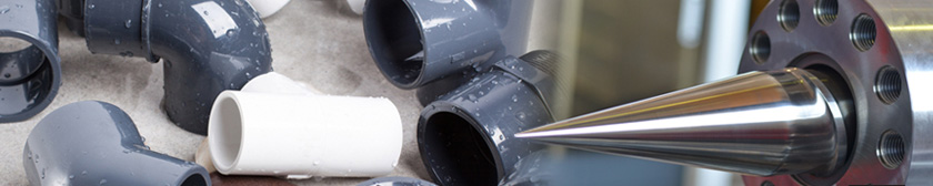 PVC injection screw and barrel, plasticizing unit, injection unit, screw and cylinder, plasticating components