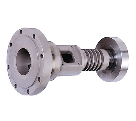 Feed section on extruder barrel, cylinder