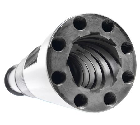 Spiral groove feed section