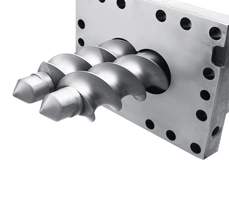 modular twin barrel with twin screw