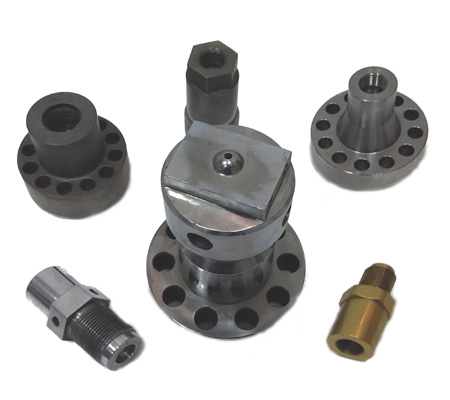 barrel end caps and nozzle bodies
